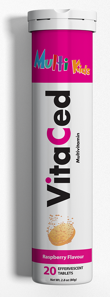 VITACED Multikids effervescent tablets tube for children, 20 tablets