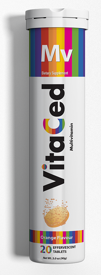 VITACED Multivitamin effervescent tablets tube, 20 tablets