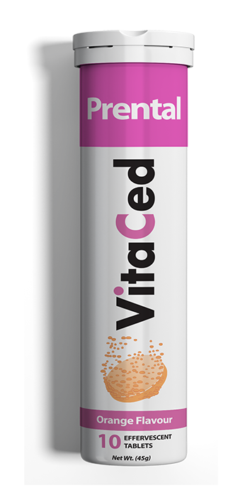 VITACED Prenatal effervescent tablets pack, 10 tablets