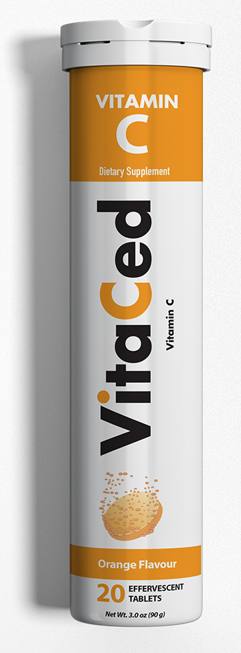 VITACED Vitamin C effervescent tablets tube, 20 tablets